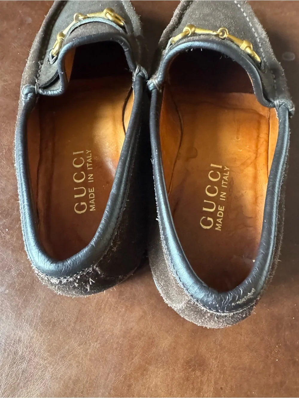 Gucci brown suede